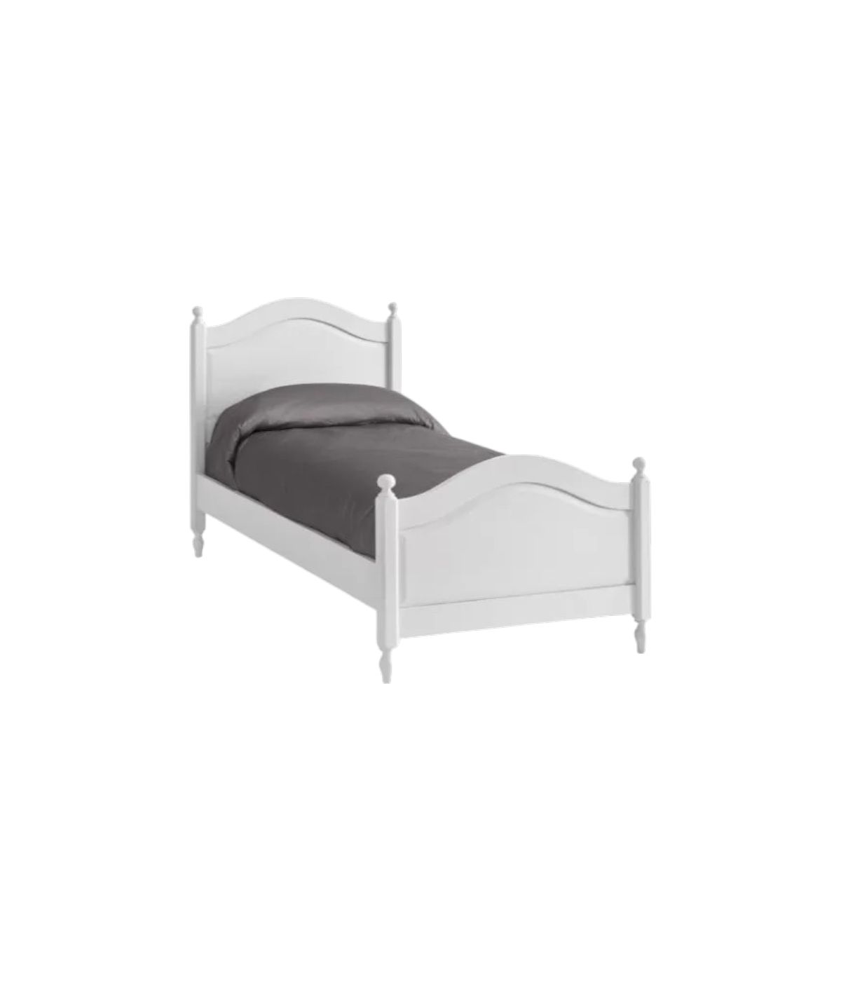 LETTO SINGOLO SHABBY BIANCO SPORCO 100x212x112 (6072)