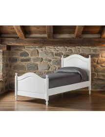 LETTO SINGOLO SHABBY BIANCO SPORCO 100x212x112 (6072)