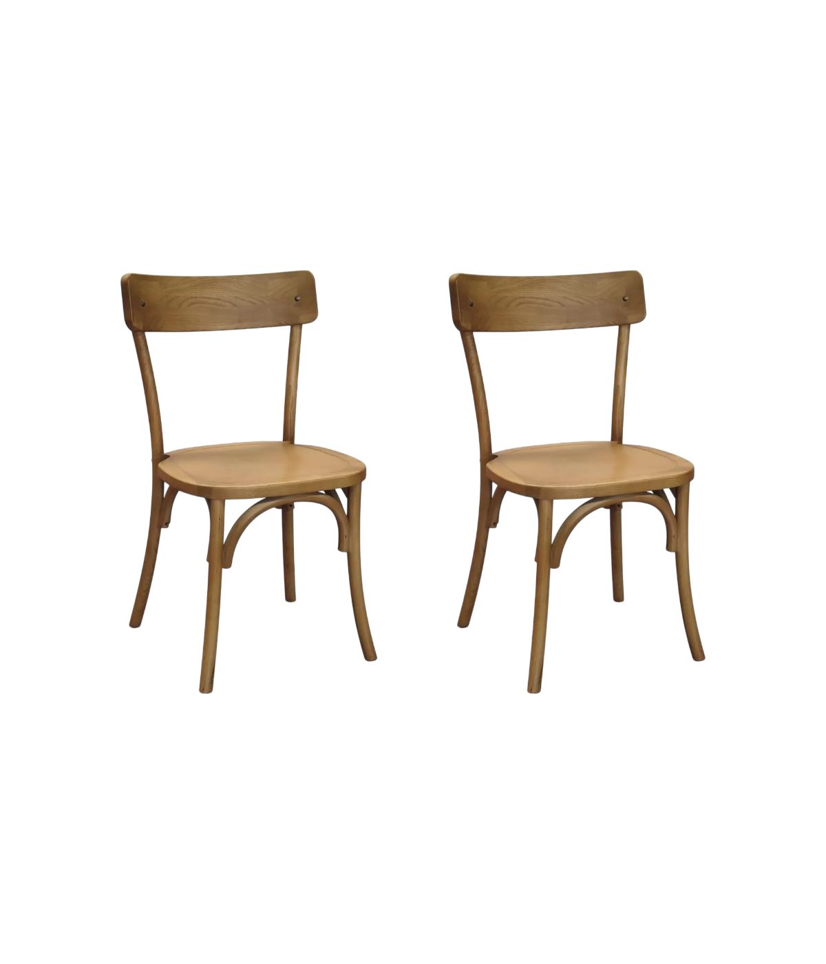 Set 2 Sedie design In Legno naturale 44X42x86