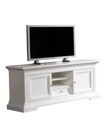 Porta tv 2 porte 1 cassetto classico legno bianco 169X53X75
