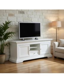 Porta tv 2 porte 1 cassetto classico legno bianco 169X53X75