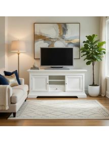 Porta tv 2 porte 1 cassetto classico legno bianco 169X53X75