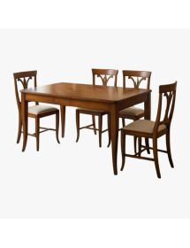 Set tavolo classico allungabile Legno noce spinapesce 160x90x78 con...