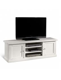 Soggiorno classico legno shabby chic bianco opaco