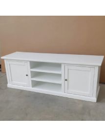 Soggiorno classico legno shabby chic bianco opaco