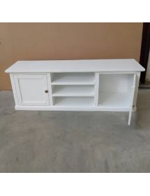 Soggiorno classico legno shabby chic bianco opaco