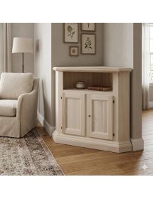 PORTA TV ANGOLARE IN LEGNO CLASSICO 2 PORTE GREZZO L.73 X 73 H.83 (208)