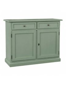 Madia credenza 2 porte arte povera legno verde salvia 105x42x85