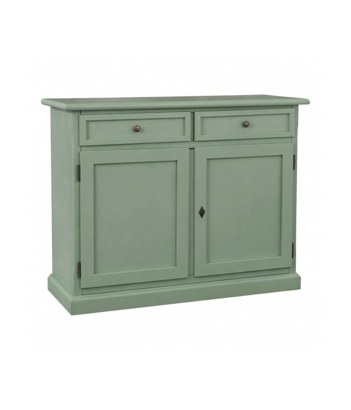 Madia credenza 2 porte arte povera legno verde salvia 105x42x85