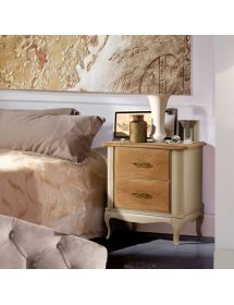 COMODINO CLASSICO 2 CASSETTI LEGNO GREZZO 61X41X71