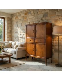 MADIA CREDENZA CLASSICA IN LEGNO 4 PORTE 2 CASSETTI FINITURA BASSAN...