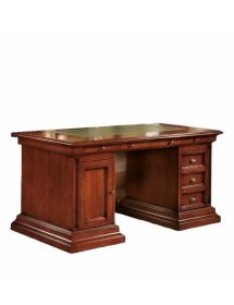 SCRIVANIA STUDIO CLASSICA IN LEGNO TINTA NOCE 180x85x78