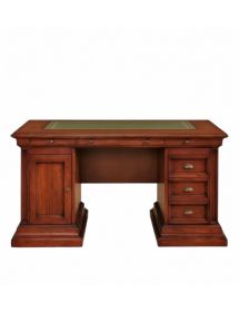 SCRIVANIA STUDIO CLASSICA IN LEGNO TINTA NOCE 180x85x78