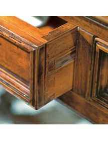PORTA TELEFONO IN LEGNO 2 CASSETTI CON RIBALTA BASSANO L.70 P.38 H.80