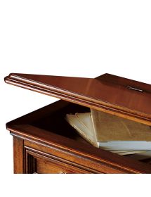PORTA TELEFONO IN LEGNO 2 CASSETTI CON RIBALTA BASSANO L.70 P.38 H.80