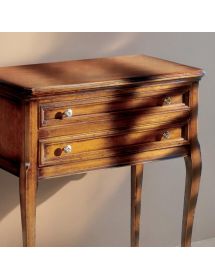 PORTA TELEFONO IN LEGNO 2 CASSETTI CON RIBALTA BASSANO L.70 P.38 H.80