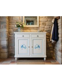 MADIA CREDENZA 2 PORTE 2 IN LEGNO SHABBY BIANCO 103X43X98