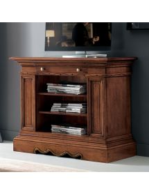 Porta tv 1 cassetto classico legno tinta noce 104X48x83