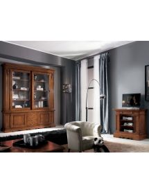 Porta tv 1 cassetto classico legno tinta noce 104X48x83
