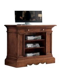 Porta tv 1 cassetto classico legno tinta noce 104X48x83