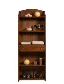 Libreria 5 ripiani legno arte povera noce bassano 70X24X171