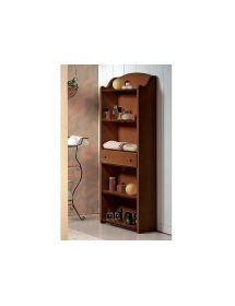 Libreria 5 ripiani legno arte povera noce bassano 70X24X171