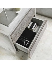 MOBILI 2G - LETTO SHABBY CHIC DA 1 PIAZZA E MEZZO CON CONTENITORE