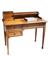 SCRIVANIA CLASSICA 3 CASSETTI ALZATA PORTA LETTERE LEGNO 106X58x99