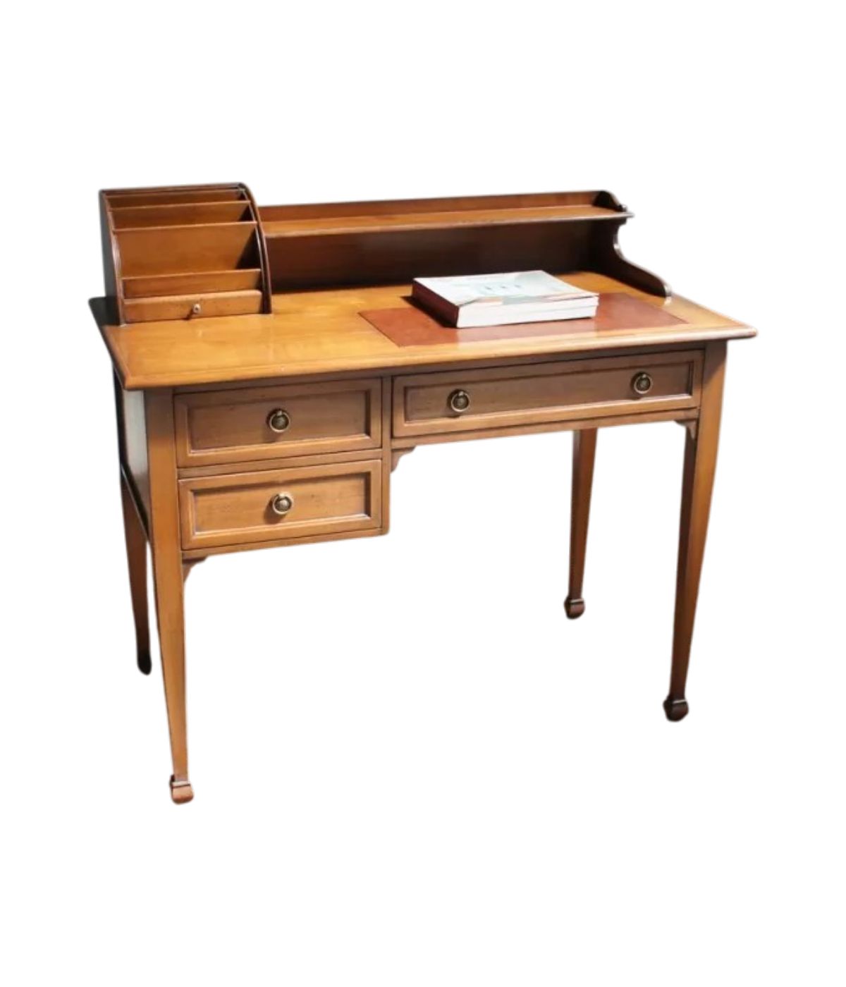 SCRIVANIA CLASSICA 3 CASSETTI ALZATA PORTA LETTERE LEGNO 106X58x99