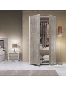 MOBILI 2G - ARMADIO 2 PORTE SHABBY CHIC IN LEGNO L.120 P.60 H.220