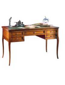 MOBILI 2G - SCRIVANIA ARTE POVERA PIANO IN PELLE BASSANO 130x70x80