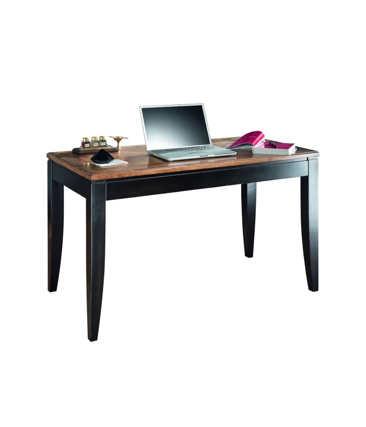 MOBILI 2G - SCRIVANIA 1 CASSETTO INTARSIO LEGNO SHABBY 130X70x78
