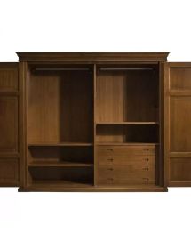 Armadio 2 porte scorrevoli classico legno dettagli oro bassano 274x...