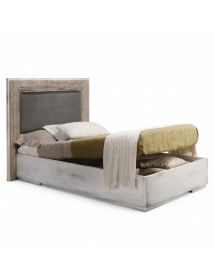 LETTO SHABBY CHIC DA 1 PIAZZA E MEZZO CON CONTENITORE