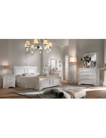 LETTO MATRIMONIALE LEGNO TESTATA ECOPELLE CAPITONEE'  196x210x125