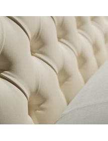 LETTO MATRIMONIALE LEGNO TESTATA ECOPELLE CAPITONEE'  196x210x125
