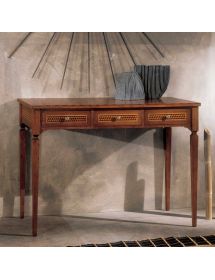 Scrivania classica 3 cassetti intarsio legno bassano 110X55x80