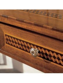 Scrivania classica 3 cassetti intarsio legno bassano 110X55x80