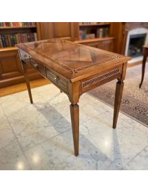 Scrivania classica 3 cassetti intarsio legno bassano 110X55x80