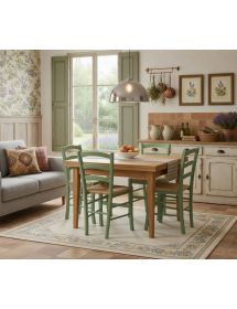 Set tavolo quadrato a libro noce chiaro 90x90 100x100 allungabile c...
