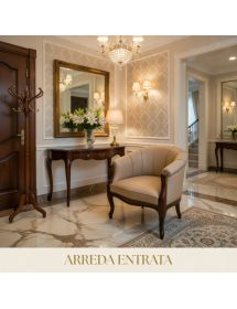 POLTRONA POZZETTO IMBOTTITA ECOPELLE TINTA NOCE 71X65X76