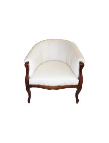 POLTRONA POZZETTO IMBOTTITA ECOPELLE TINTA NOCE 71X65X76