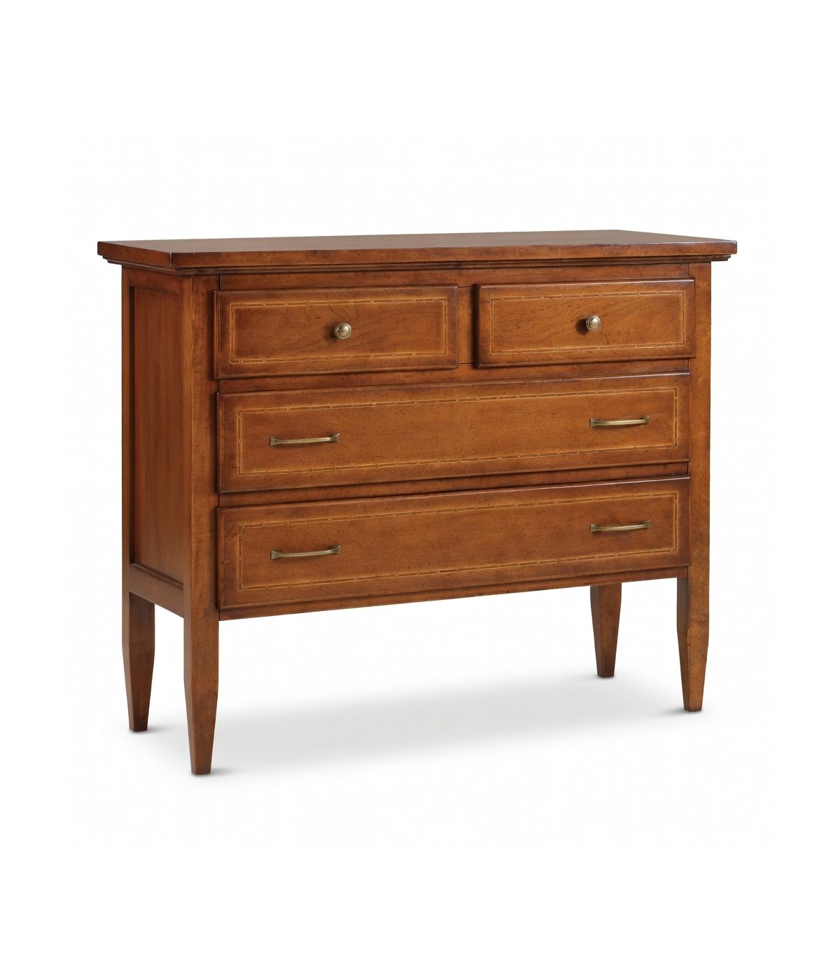COMO' IN LEGNO 4 CASSETTI INTARSIATO L.110 x P.51 H.90