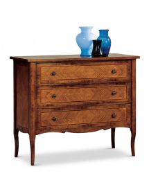 Cassettiera classica 3 cassetti Legno bassano 101x46x92
