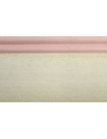 LETTO SAGOMATO SINGOLO BIANCO FILO ROSA IN LEGNO 99x212x112 (1319)