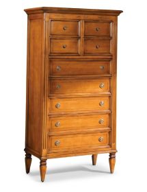 MOBILI 2G - CASSETTIERA CLASSICA IN LEGNO 9 CASSETTI FINITURA BASSANO L.75 P.41 H.140