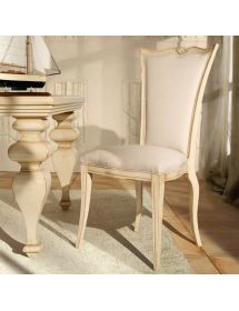 Sedia classica legno imbottita tessuto vari colori 52x60x105