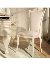 Sedia classica legno imbottita tessuto vari colori 52x60x105