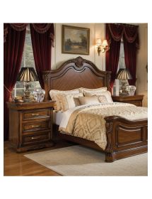 Comodino 3 cassetti Classico Legno noce 56x39x64