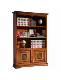 LIBRERIA CLASSICA 2 PORTE IN LEGNO VARI COLORI 139X42X205